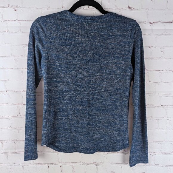 BCG Blue Heather Athleisure Long Sleeve Top S - Picture 5 of 5